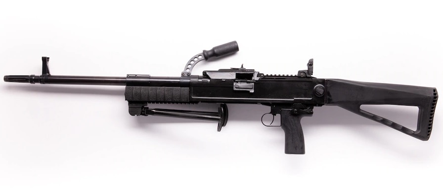 MarColMar UKM rifle, left side view in lightbox