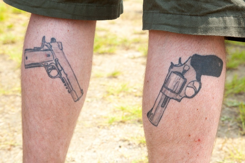 tattoo gun fun love guns pride patriotism