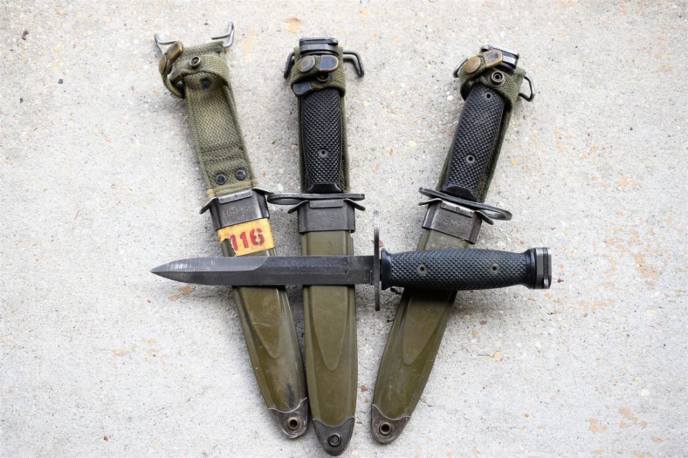 The M7 bayonet has been augmented in service with the more modern M9 and th...