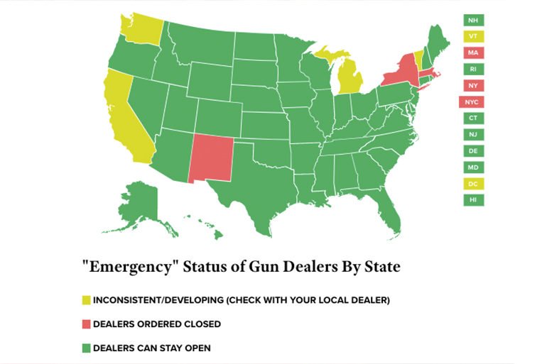 nra gun store map