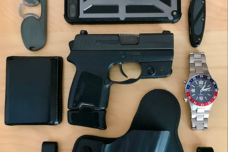 sig p290 EDC pocket dump