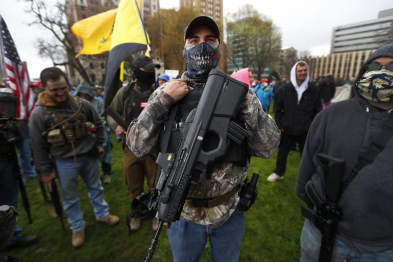 Virus Outbreak Protest Michigan