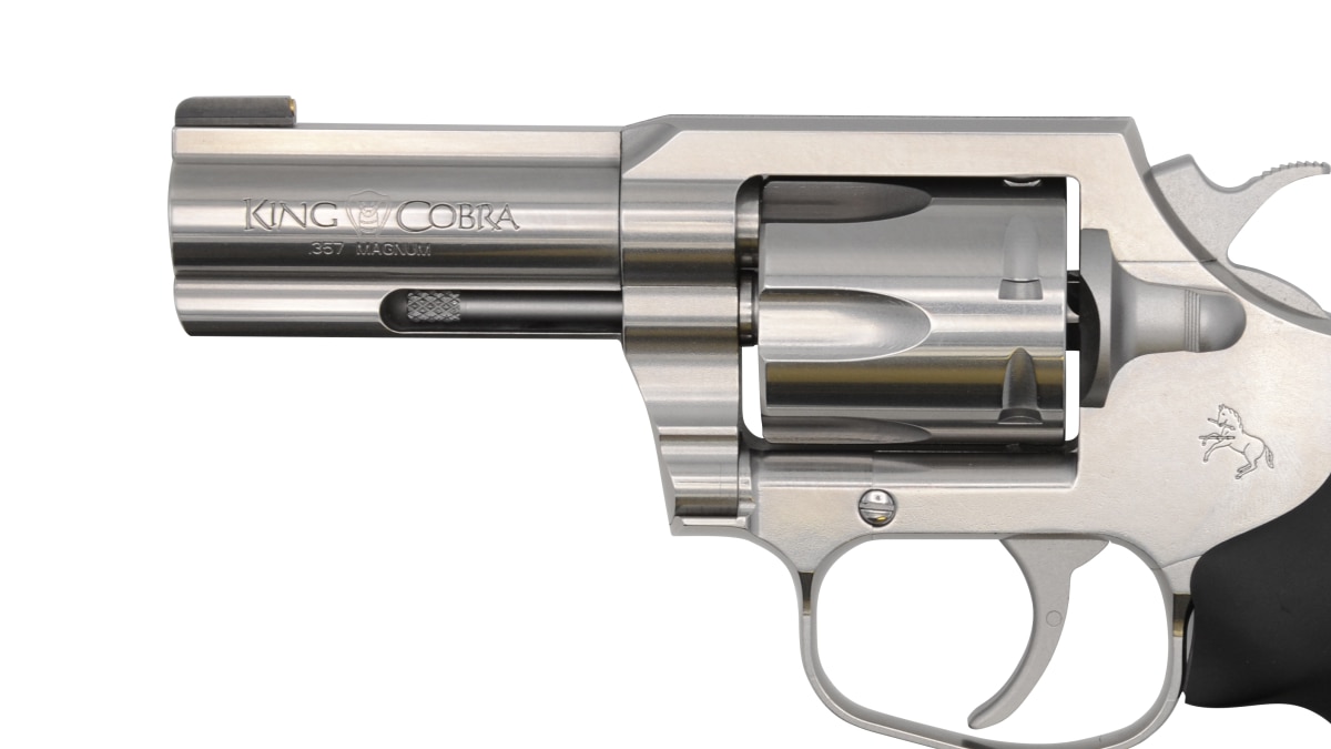 close up photo of colt king cobra revolver