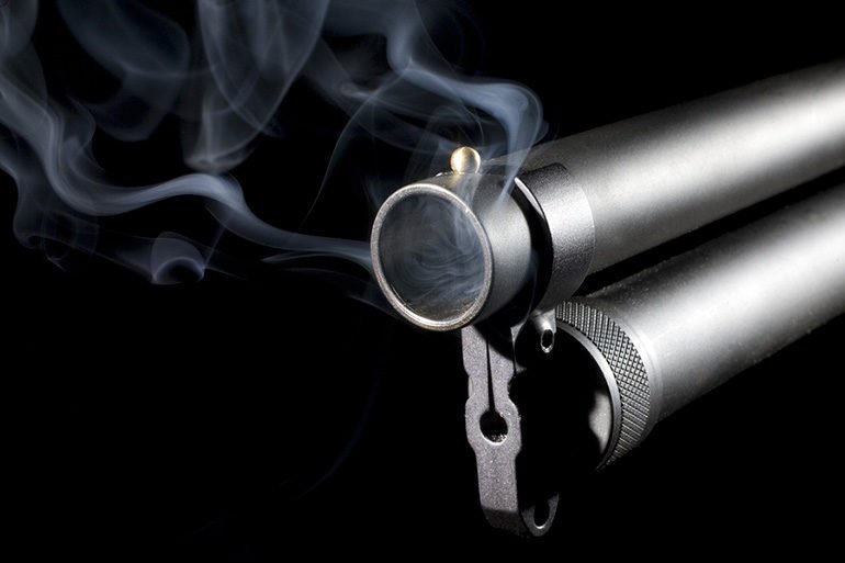 shotgun barrel muzzle smoke