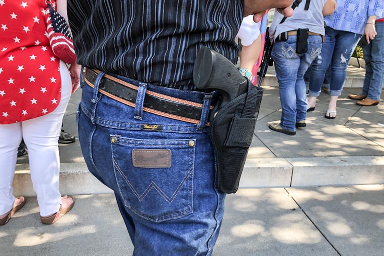 Open carry revolver holster