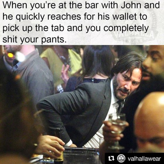 Gun Meme of the Day: John Wick Pays the Tab Edition