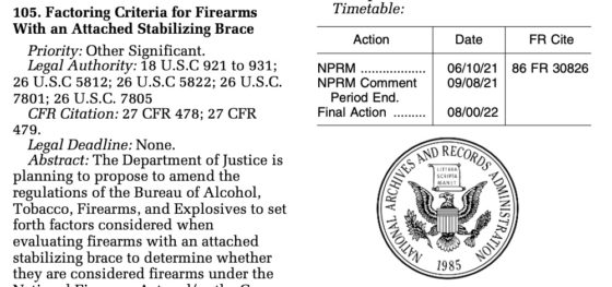 BREAKING: Federal Register Publishes Schedule For ATF’s Firearm, Silencer, and Pistol Brace Final Regulations